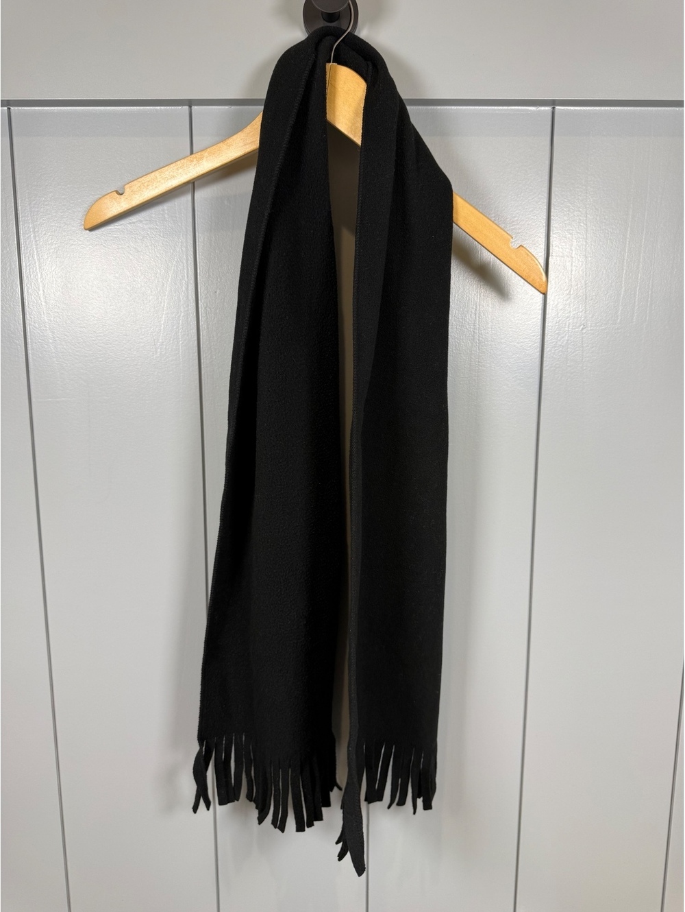 St. John's Bay Black Fall Ready Scarf with Fringe